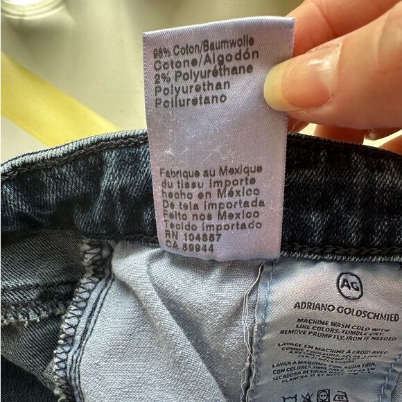 AG Adriano Medium Wash Whiskered Prima Cigarette Leg Jeans 30 - Picture 11 of 14